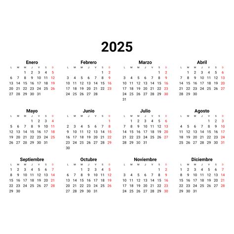 Calendario 2025 Vector Gratis - Kimmi Merline