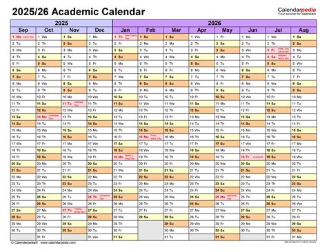 Free Printable Academic Calendar 2025 26 Pdf - Brenn Clarice
