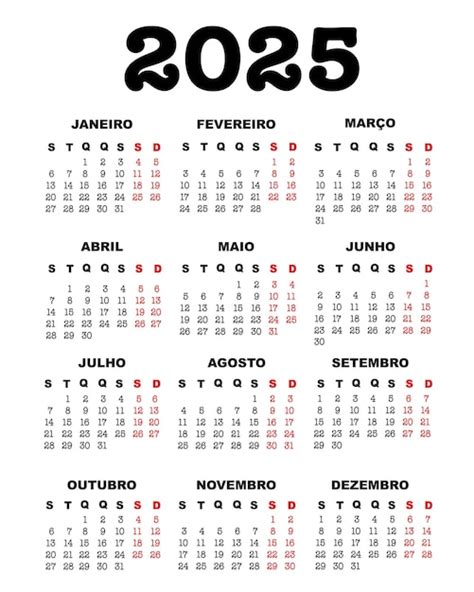 2025 calendar Portuguese | Premium AI-generated vector
