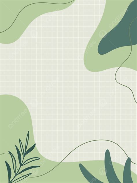 Plantilla De Fondo A Cuadros De Planta Verde Fresca Pequeña Verde ...