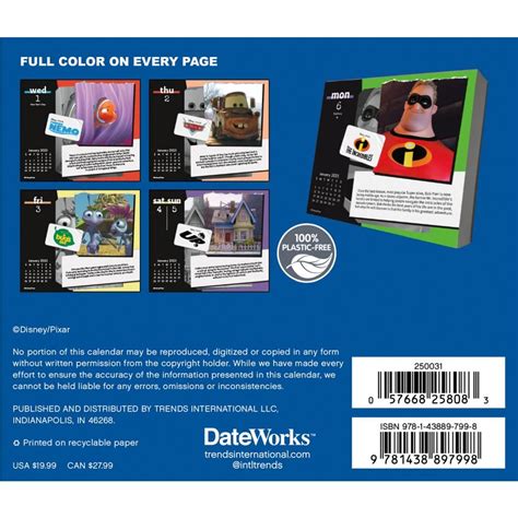 Disney Pixar 2025 Desk Calendar - Calendars.com