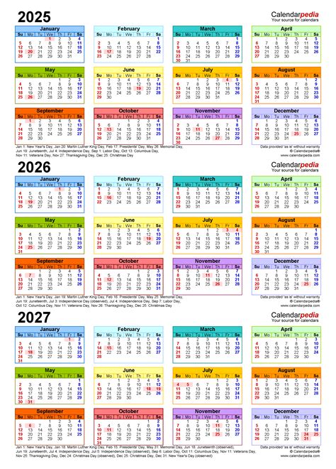2025 2026 Calendar Printable Pdf Free - Estele Ruthann