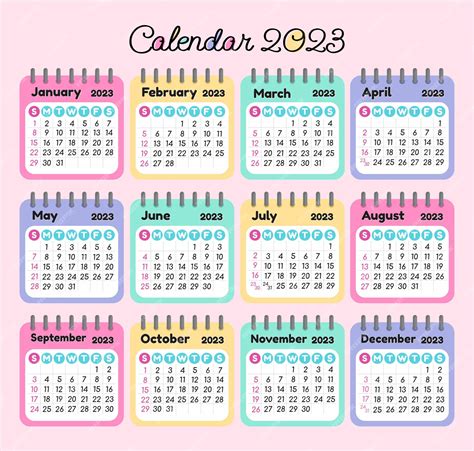 Calendarios Imprimibles 2023 2024 - Image to u