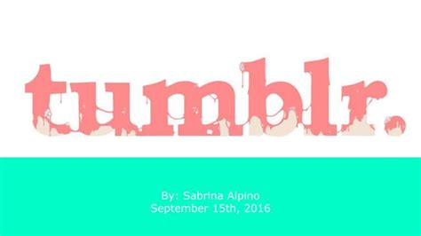 Social Media Project: Tumblr | PPT
