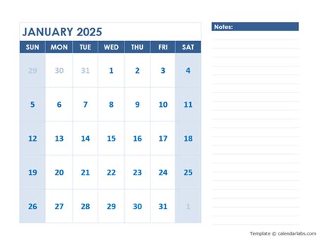 2025 Blank Printable Calendar - Free Printable Templates