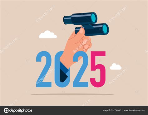 Hand Binoculars Year New 2025 Year 2025 Outlook New Challenge Stock ...