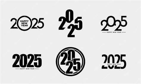 Premium Vector | Set of 2025 number design template