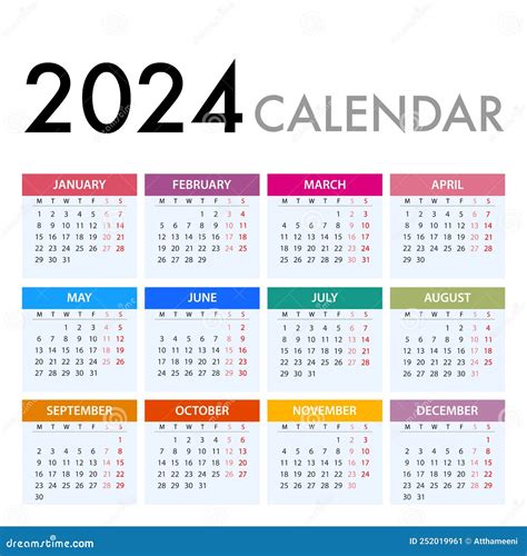 Calendario 2024 Calendario Simple Escritorio Comienzo - vrogue.co