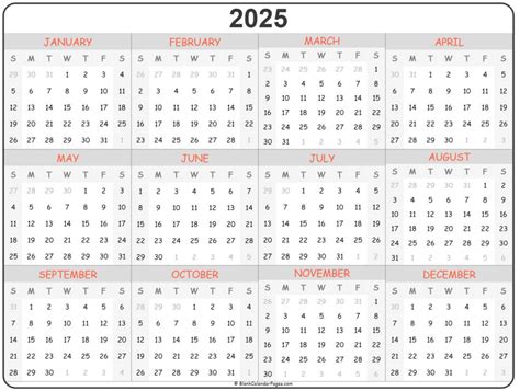 2025 Calendar Free Printable - Calendars 2025