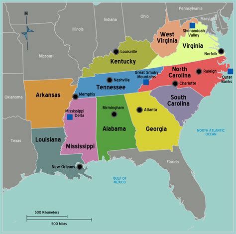 What states are considered to be a part of the Southeast region of the ...