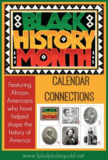 Black History Month: Free Calendar Connections Printables