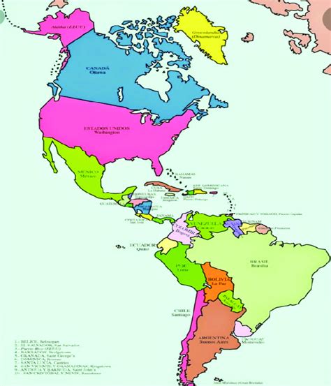 Mapa político de América. | Download Scientific Diagram