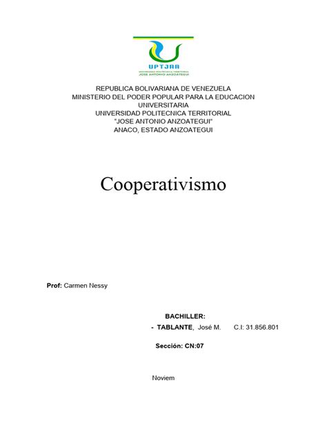 portada de trabajo | PDF | Venezuela