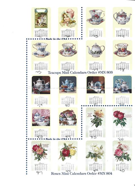 2025 Vintage Mini Calendar With Magnet - Etsy