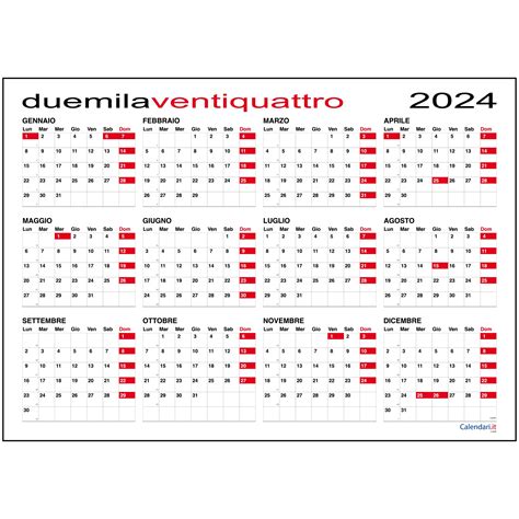 Calendario 2024 Con Settimane Pdf - Image to u