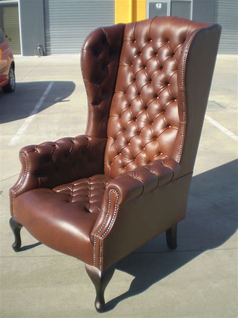 Elegant High Back Wing Chair and Matching Sofa Set