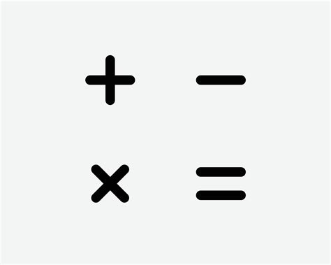 Math Icon Plus Minus Multiply Equal Sign Symbol Add Subtract ...