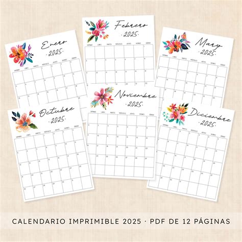 Calendario 2025 para Imprimir · Tropical Treasure