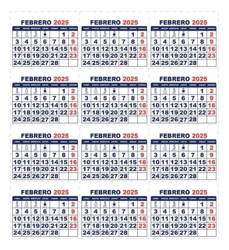 Mini Calendario 2025 Pdf Para Imprimir | Cuotas sin interés