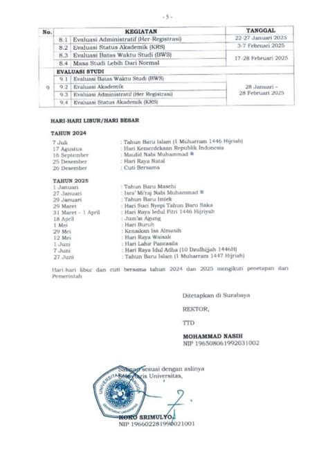 Kalender Akademik UNAIR Tahun 2024/2025 - Fakultas Ilmu Sosial dan Ilmu ...