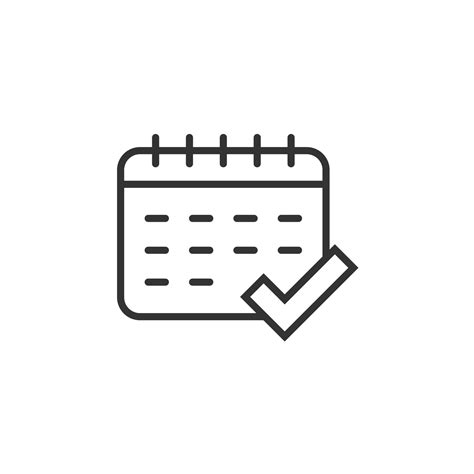 icono de calendario en estilo plano. Ilustración de vector de agenda ...