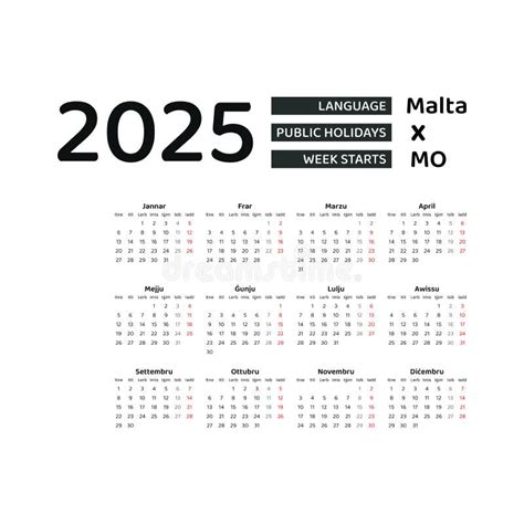Malta Events Calendar 2025 - Gussy Katleen