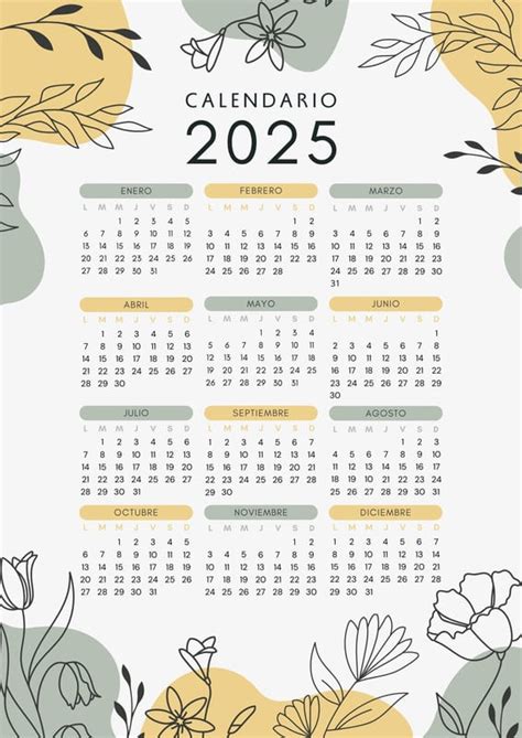 Mini Calendario 2025 Para Imprimir Gratis - Elset Horatia