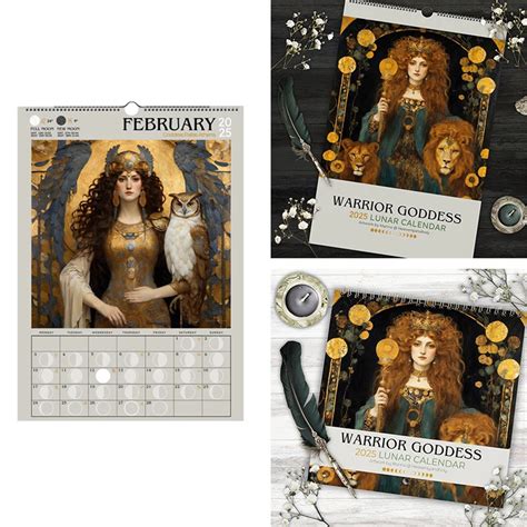 CAKVIICA 2025 Moon Phase Calendar 2025 Wall Calendar With 12 Month ...