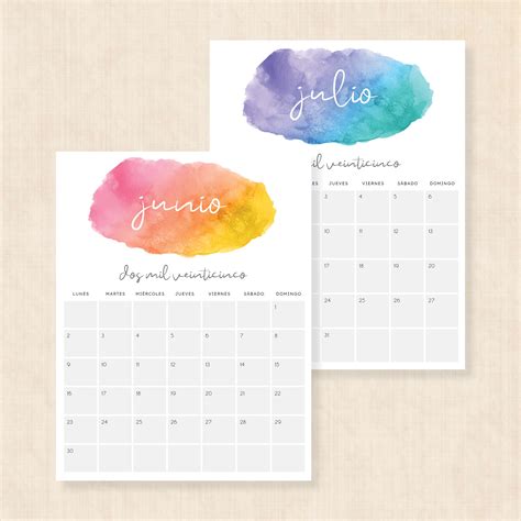Calendario 2025 · Tidy Plans