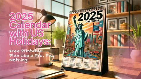 📅 2025 Calendar with US Holidays | Free Printable A4 PDF – SarsariCreations