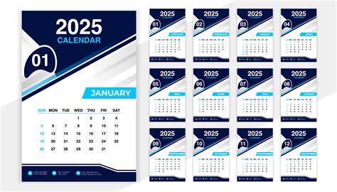 calendario 2025 diseño plantilla, resumen calendario planificador ...