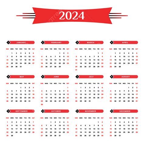 2024 Calendar Png Printable - Templates Printable Free