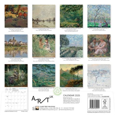 2025 Art Calendar Uk 2025 - Fawne Cathlene