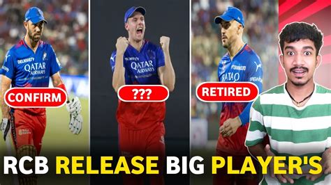 IPL 2025 : RCB Released Players For Ipl 2025 || RCB 2025 || Mega ...
