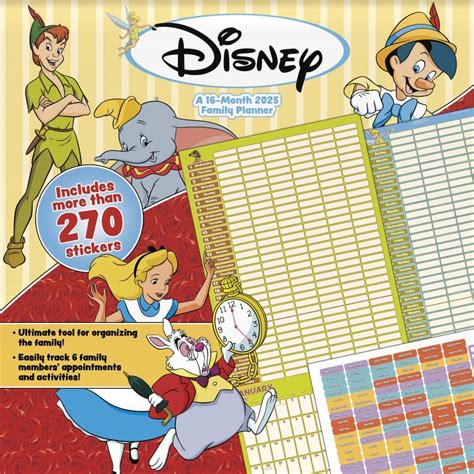 Disney Classic Family Planner 2025 Wall Calendar - Calendars.com