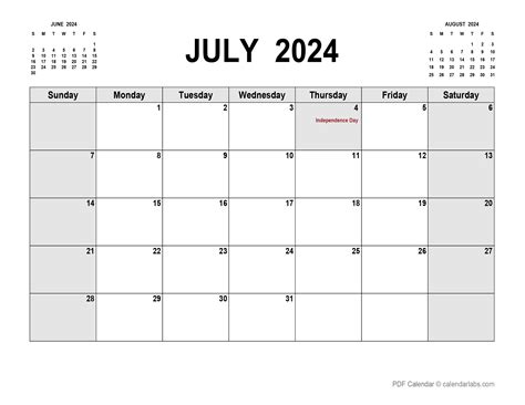 July Calendar 2025 Printable Free - Lucas Carter