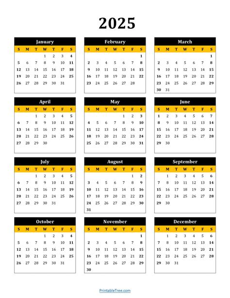 Printable Calendar 2025 One Page with Holidays (Single Page) 2025 ...