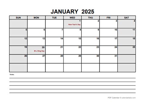 2025 Blank Calendar PDF - Free Printable Templates