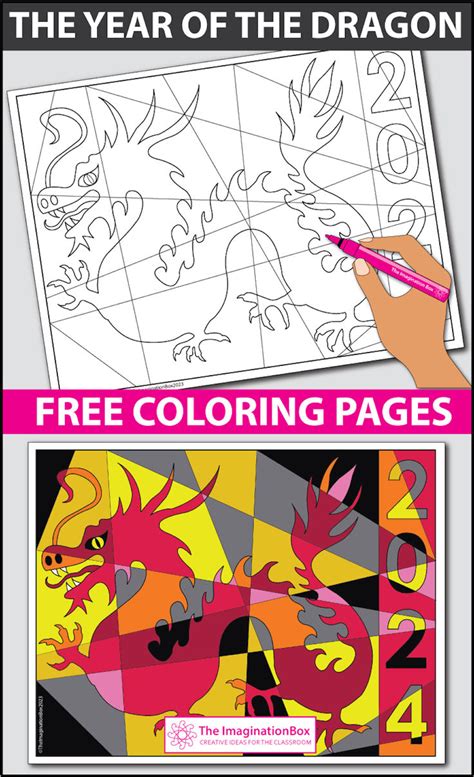 Free Chinese New Year Coloring Page 2024, Year of the Dragon Lunar New ...