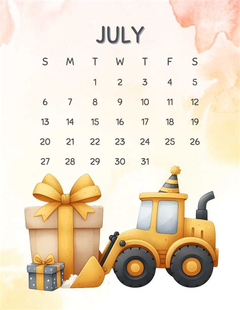 Cute Vehicles Calendar 2025 – Free Kids Printables