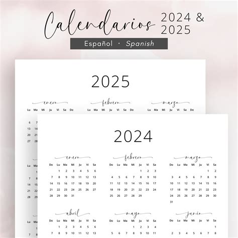 2024 2025 Calendarios En Español 2024 2025 Calendario Imprimible 2024 ...
