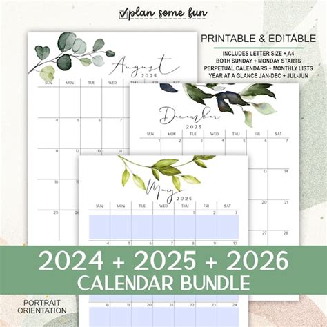 2025 2026 Calendar At A Glance Printable Free Calendars - Paul Hemmings