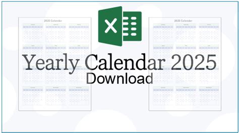 Excel Calendar Template 2025 - Learn Excel and Sheets