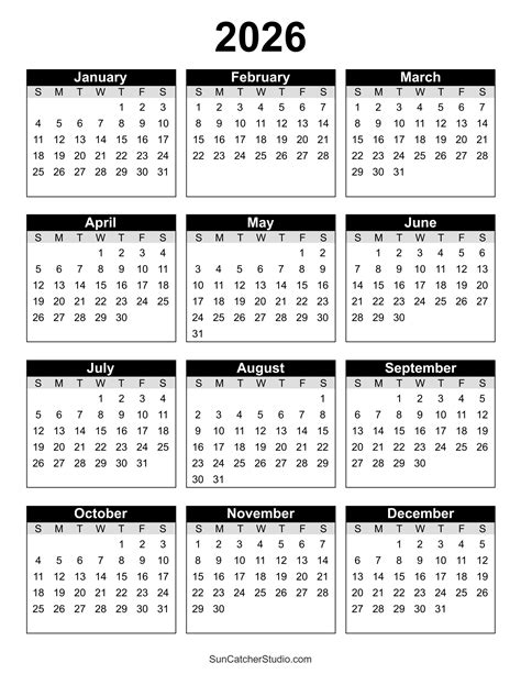 Free Printable Yearly Calendar 2025 2026 Finest Magnificent - Martin J ...