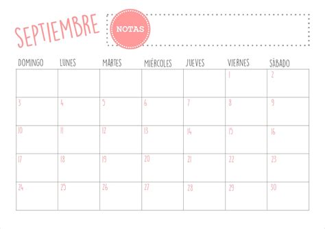 Notre: Calendarios y Organizadores Imprimibles