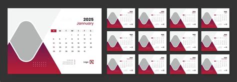 moderno escritorio calendario modelo 2025, corporativo escritorio ...