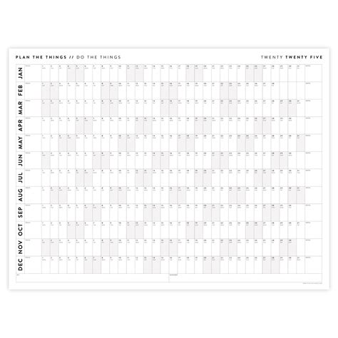 PRINTABLE 2025 ANNUAL CALENDARS // INSTANT DOWNLOAD - Plan The Things