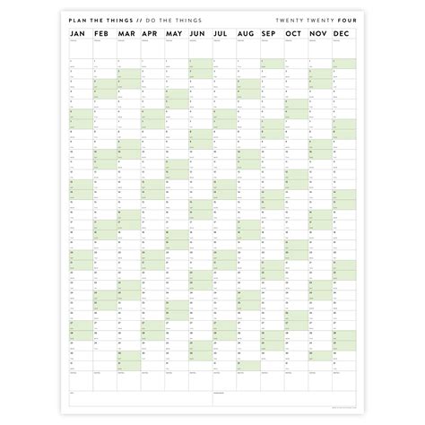 Large Wall Calendar 2025 - Blake Idris