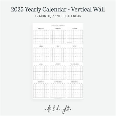 Black and White 2025 Calendar - Etsy