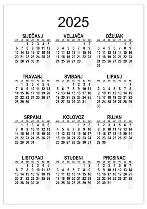 Kalendar 2025 – kalendari.su